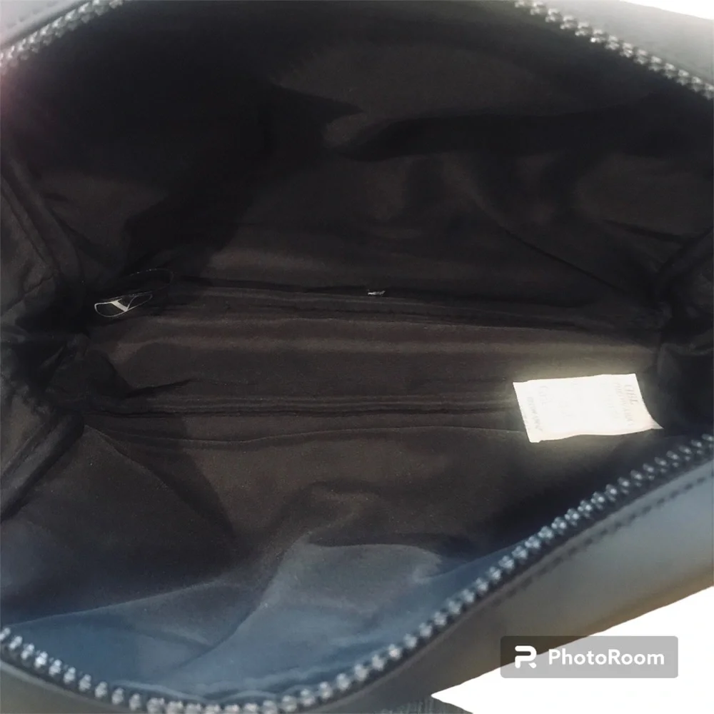 Valentino Garavani Black Clutch Bag Zip Case Cosmetic Case